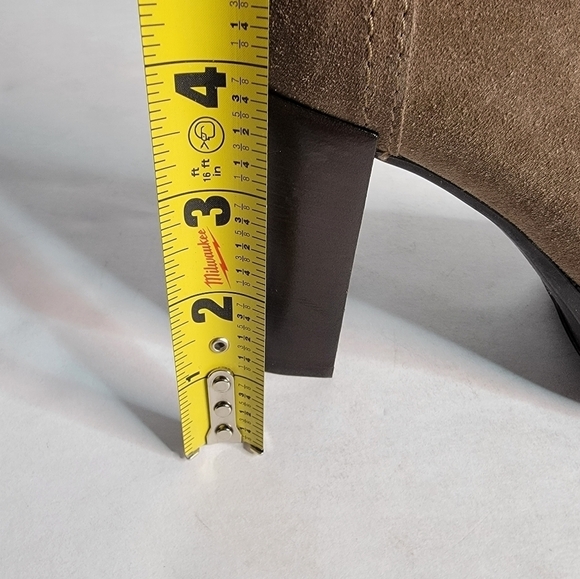 Aquatalia Ilena Heel Boots Sz 10 Suede Ankle Booties Tan - Picture 5 of 11